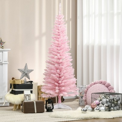 NicBex 7ft Artificial Pencil Christmas Tree Slim Tree with 499 Branch Tips and Plastic Stand for Decoration