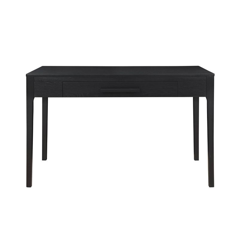 48&#34; Wiley Solid Wood Mid-Century Modern Single Drawer Witining Desk Black - Linon, 3 of 14