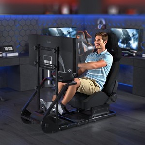 LOVSON Adjustable racing wheel cockpit, compatible with Fanatec, PXN, Thrustmaster, and Logitech - 1 of 4