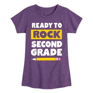 Girls' - Instant Message - Ready To Rock Second Grade Fitted Short Sleeve Graphic T-Shirt - 1 of 4