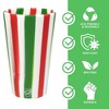 Silipint: Silicone 16oz Pint Glasses: 4 Pack (2) Peppermint & (2) Poinsettia - 3 of 4