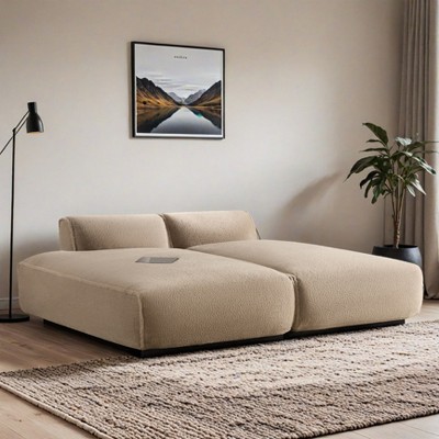72"Oversized Modular Sofa,Fully Compressed,Right-handed face,Spacious Foam-Filled Sofa Bed- Leovsnove