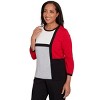 Alfred Dunner Women's Colorblock Long Sleeve Sweater - 3 of 4