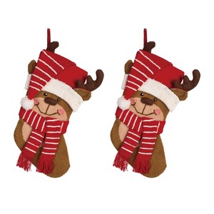 FIONECA 3D Reindeer Stocking (Set of 2) - 1 of 1