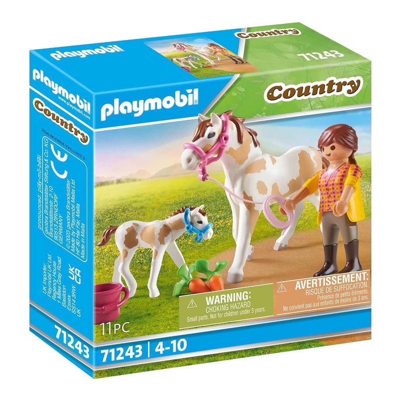 Playmobil 71243 Country Horse with Foal Building Set, 4 of 6