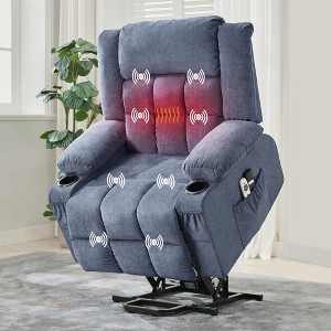 Power Lift Recliner Chair for Elderly with Heat and Massage Recliner Chair for Living Room with Infinite Position and Side Pocket - 1 of 4