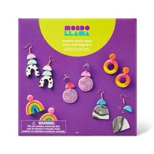 Clay Jewelry Kit - Mondo Llama™: DIY Art Kit with Earring Hooks & Molds for Making Clay Bracelets & Jewelry - 1 of 4