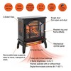 18'' Electric Fireplaces 3-sided View Infrared Electric Stove Heater With 1500W Fast Heating 3D Realistic Flame 1 - 9H Timer Stove - 4 of 4