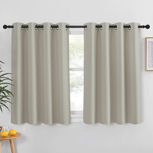 NICETOWN Grommet Top Blackout Curtains, Thermal Insulated Noise Reducing Window Drapes (Set of 2) - 1 of 4