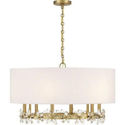 Savoy House Dahlia 6 - Light Pendant in  Warm Brass