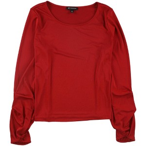 I.N.C International Concepts Womens Balloon Sleeve Pullover Blouse, Red, X-Small - 1 of 1