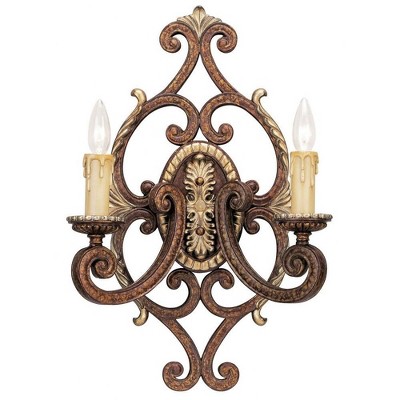 Livex Lighting Seville 2 - Light Wall Light in  Palacial Bronze/Gilded