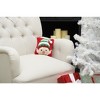 C&F Home 8" x 8" Christmas Peek-A-Boo Elf Face on Red Background Small Petite Accent Hooked Throw Pillow - 3 of 4