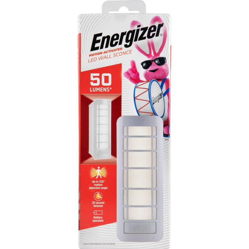 Energizer 50lm Battery Operated LED Sconce Motion Sensing White, 1 of 9
