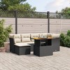 vidaXL Garden Sofa Set Black, Cream White - 2 of 4