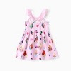 PATPAT Disney Princess Rapunzel Ariel Moana Belle Toddler Girl Dress Ruffle Sleeve Crossback Strap Birthday Summer Sundress 2-6 Y - 2 of 4