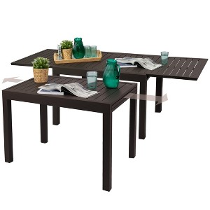 Kozyard Villa Expandable Patio Dining Table Adjustable Aluminum Outdoor Furniture for Backyard Deck Garden - 1 of 4