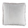 Oversized Floor or Throw Pillow Square Luxury Plush- Shag Faux Fur Glam Decor Cushion for Bedroom Living Room or Dorm by Hastings Home (Grey) - 3 of 4