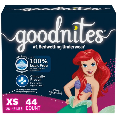 Goodnites Girls' Nighttime Bedwetting Underwear - Xs - Giga Pack