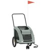 vidaXL Pet Bike Trailer Gray Oxford Fabric and Iron 26.8" x 53.9" x 28.3" - 3 of 4