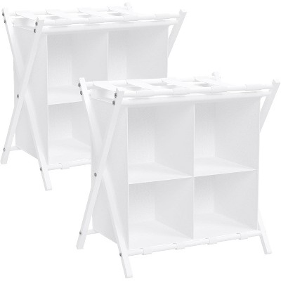 Luggage Rack with storage, Guest Room Folding Suitcase Stands, Holds up to 120 lb, Space Saving Suitcase Holders