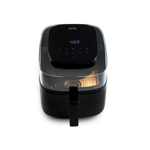 Aria 6Qt Panoramic Air Fryer with 180-Degree Direct Clear View Top, Touch  Screen, 10 Presets, and Dishwasher-Safe Basket