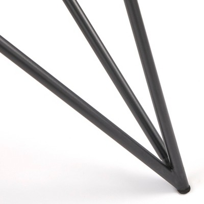 Phyllis Natural Pine Wood Dining Table with Black Metal Legs