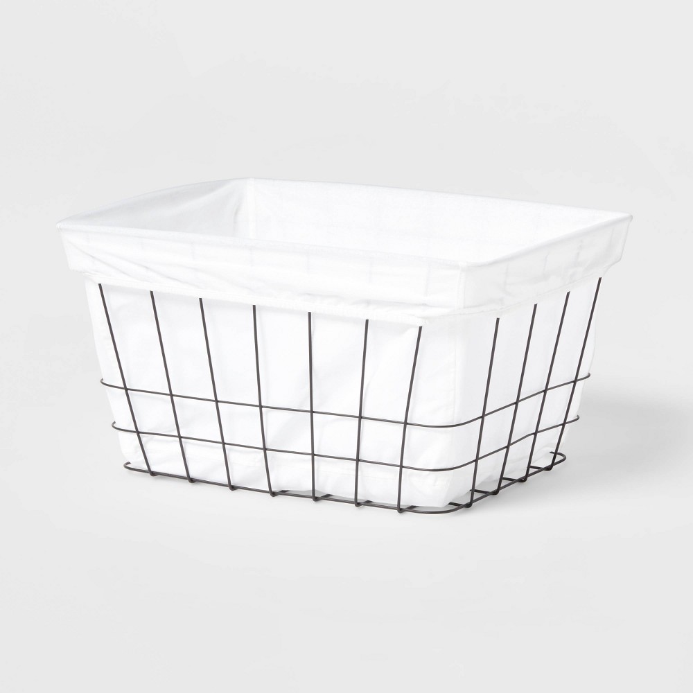 Metal Wire Laundry Basket with Fabric Liner - Brightroom™