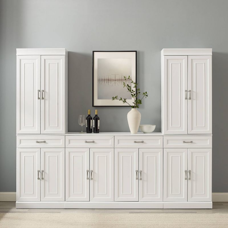 3pc Stanton Sideboard and Pantry Set White - Crosley, 4 of 17