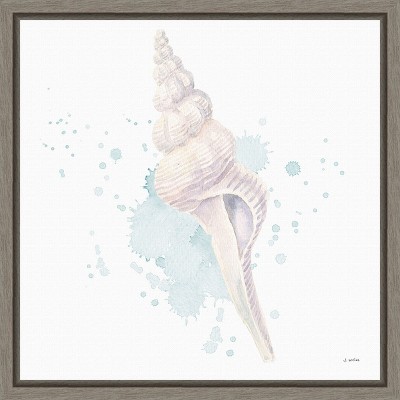 Amanti Art Salento Coast V (Seashell) by James Wiens Canvas Wall Art Print Framed 16-in. x 16-in.