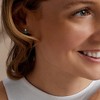 Ross-Simons 0.40 ct. t.w. Emerald and .16 ct. t.w. Lab-Grown Diamond Earrings in Platinum - 2 of 3