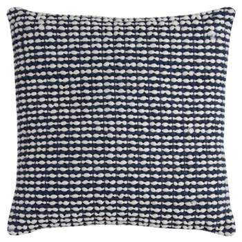 20"x20" Oversize Striped Poly Filled Square Throw Pillow Black/White - Rizzy Home