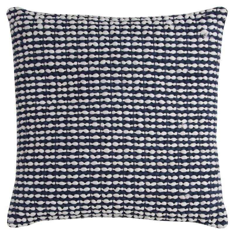 20&#34;x20&#34; Oversize Striped Poly Filled Square Throw Pillow Black/White - Rizzy Home, 1 of 7
