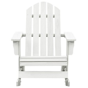 vidaXL Adirondack Rocking Chair Lounge Patio Chair for Garden Solid Wood Fir - White - 1 of 4