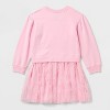 Girls' Adaptive Long Sleeve French Terry Dress - Cat & Jack™ Light Pink - 2 of 4