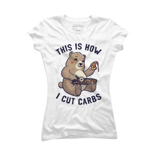 Junior's Design By Humans This Is How I Cut My Carbs By EduEly T-Shirt - 1 of 3