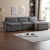 GlasFlength Sectional Sofa, Modular Couches with Comfy Upholstered, Fabric Couch with High Supportive for Living Room, Grey, 35"*22.4"*19" - 3 of 4
