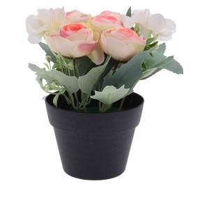 Unique Bargains Artificial Plants Hydrangea Tea Bud Plastic 4.33"x4.33"x7.87" 1 Pcs - 1 of 4