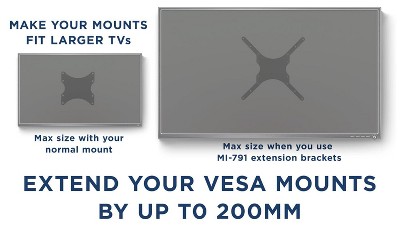 Heavy Gauge Steel VESA Mount Adapter Kit for 32-55 Inch TVs