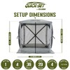 CLAM Quick-Set 6 x 6 Foot Traveler Portable Pop Up Outdoor Camping Gazebo 4 Sided Canopy Shelter with Ground Stakes and Carrying Bag, Gray - 2 of 4