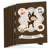 Big Dot of Happiness Woodland Creatures - Baby Shower or Birthday Party Thank You Cards (8 count) - 2 of 4