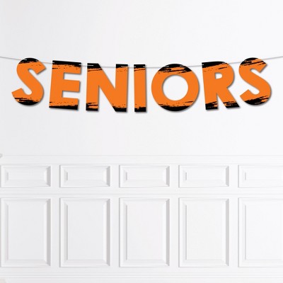 Big Dot of Happiness Orange Senior Night - High School Sports and Graduation Party Decorations - Seniors - Outdoor Letter Banner