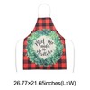 Unique Bargains Christmas Aprons Linen Red Black Green Beige 21.65"x26.77" 1Pcs - 3 of 4