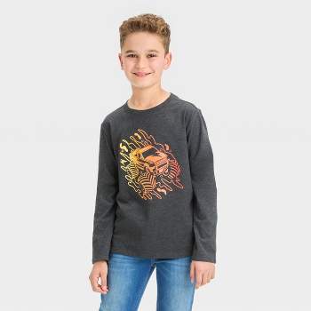 Boys' Long Sleeve 'Monster Truck' Graphic T-Shirt - Cat & Jack™ Black