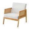 Mid-Century Modern Upholstered Accent Chair with Wood Frame, Comfy Lounge Armchair with Backrest for Living Room or Reading Nook–The Pop Home - 4 of 4