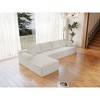 131.9"68.9" Plush Corduroy 4-Piece Modular Sectional Sofa with No Assembly Required and Comfortable Chaise Lounge - 4 of 4