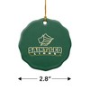 Saint Leo University Primary Logo Porcelain Scalloped Holiday Christmas Tree Ornament  2.8" (7.1 cm) - 3 of 4