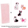 Big Dot of Happiness Pawty Like a Puppy Girl - Paper Straw Decor - Pink Dog Baby Shower or Birthday Party Striped Decorative Straws - Set of 24 - 3 of 4
