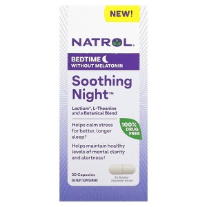 Natrol Soothing Night, Bedtime without Melatonin, 30 Capsules - 1 of 4