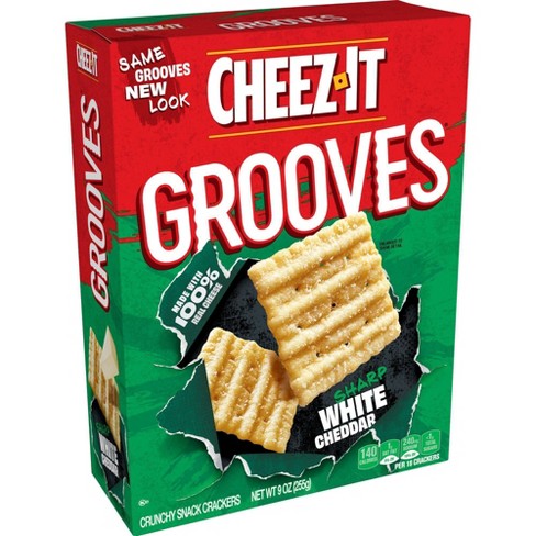 Cheez-it Grooves Sharp White Cheddar Crackers - 9oz : Target